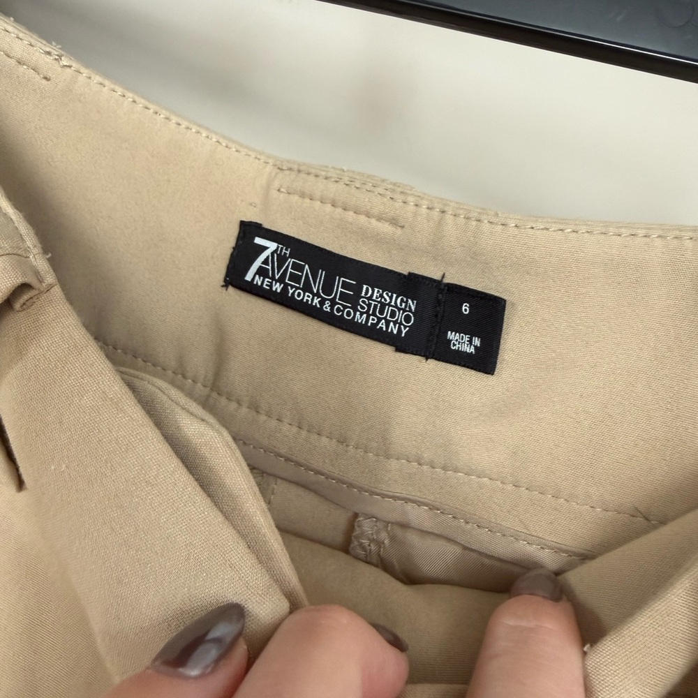 New York & Company Beige Straight Leg Pants - Picture 2 of 3